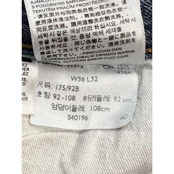 Levis 501 Men Light Med Wash Blue Denim Grunge Work Pant Regular Fit Jean 34x30 - Picture 11 of 16